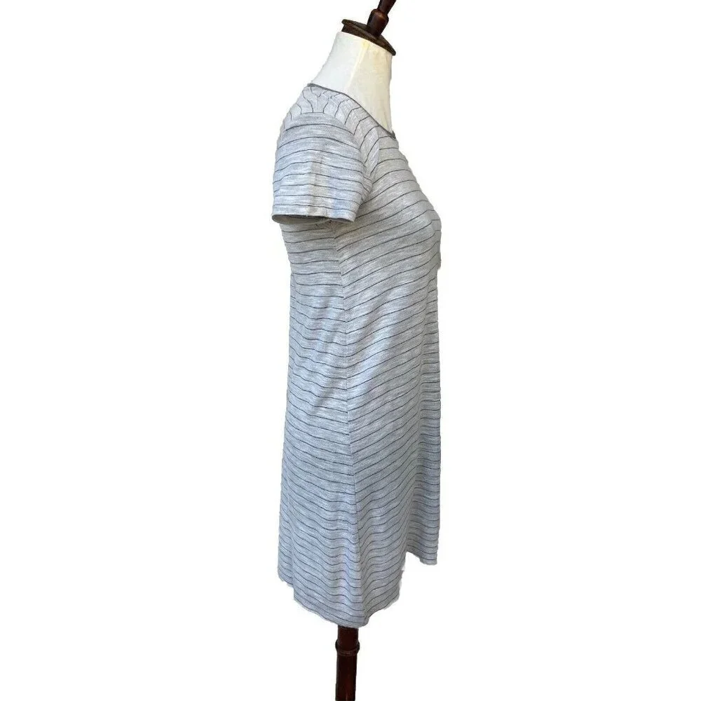 Women's Atm Anthony Thomas Melillo Stripe T-Shirt Dress, Size Medium - Gray M - Picture 2 of 14
